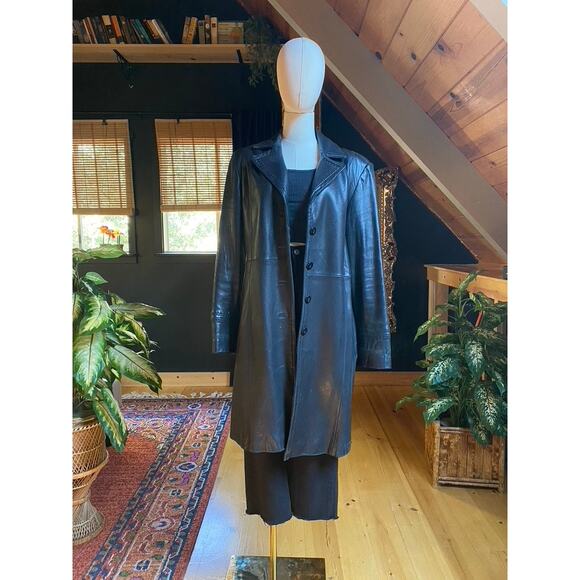 90s Leather Coat - Picture 6 of 6